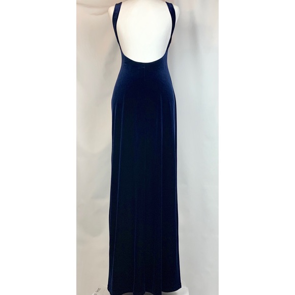 Laundry by Shelli Segal Blue Velvet Dress Bodycon - Picture 3 of 8